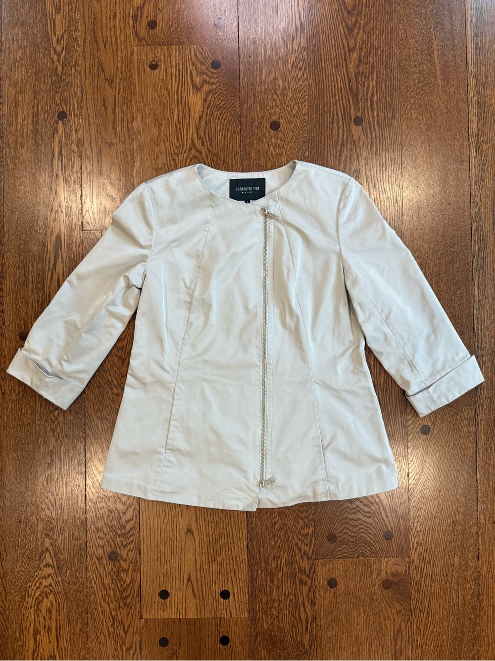 Lafayette 148 New York Lightweight Zip Front Jacket | Size 6